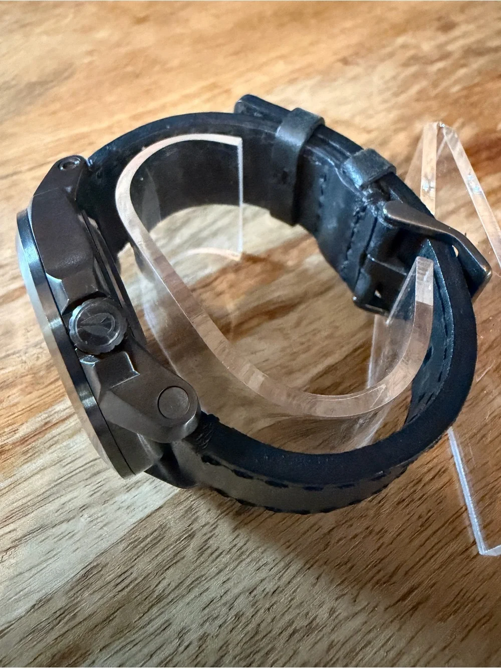 Nixon The Ranger Black Strap Watch with Green Marble Dial